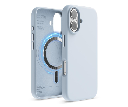 Etui do telefonów Elago Magnetic Silicone do iPhone 16 Light Blue ES16MSSC61-LBL